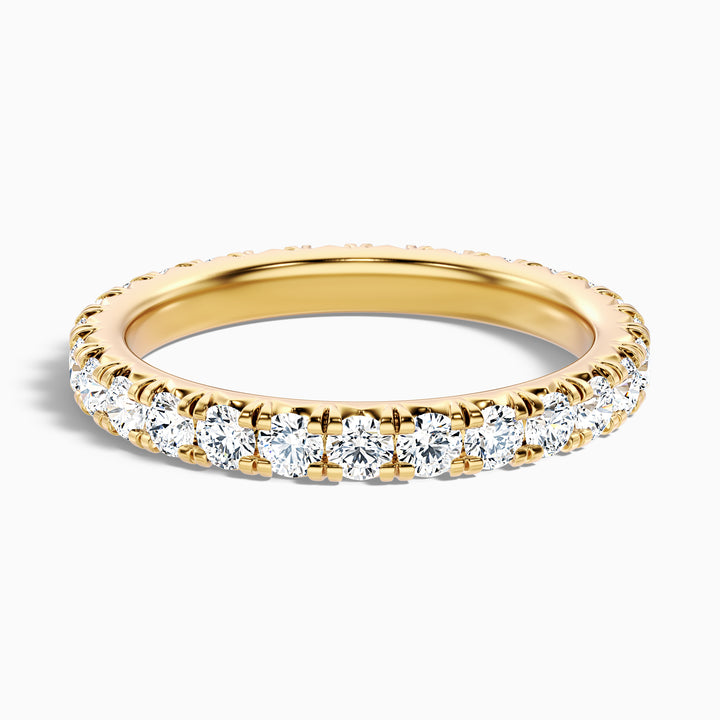 Prisca Round Cut Eternity Lab Grown Diamond Wedding Band