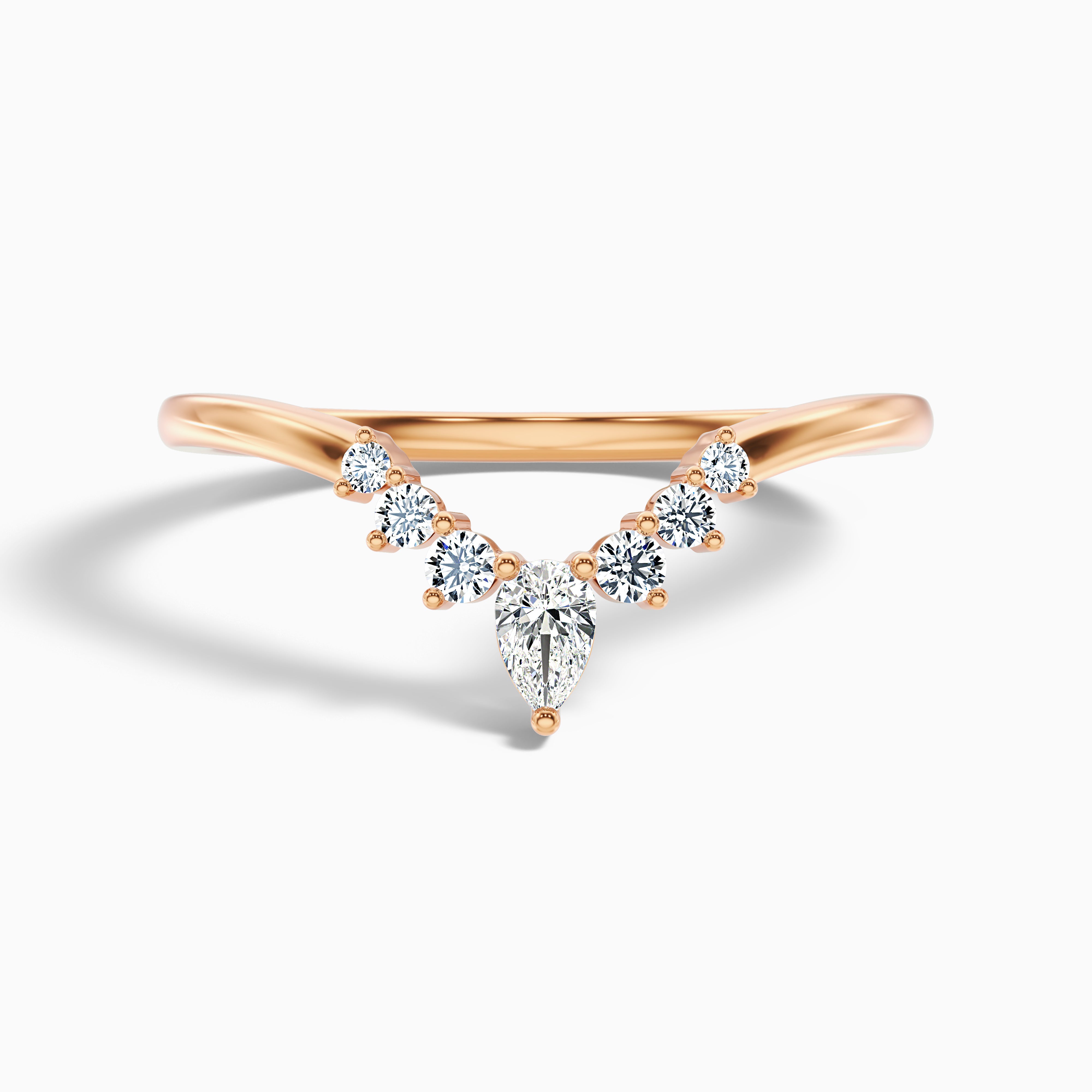 Shop Crescent Round Cut Lab Diamond Wedding Band