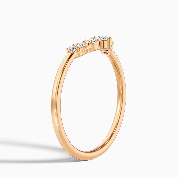 Helene Round Cut Crescent Shaped Lab Grown Diamond Matching Band