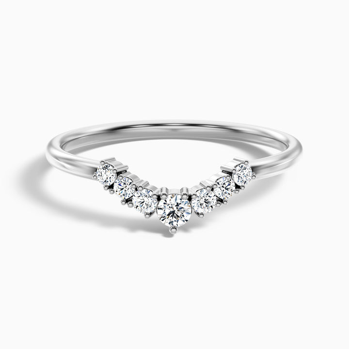 Helene Round Cut Crescent Shaped Lab Grown Diamond Matching Band