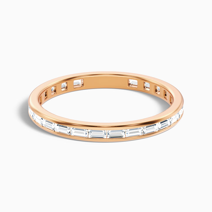 Ellora Channel Set Baguette Eternity Lab Grown Diamond Wedding Band