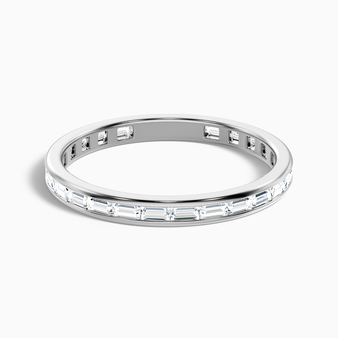 Ellora Channel Set Baguette Eternity Lab Grown Diamond Wedding Band