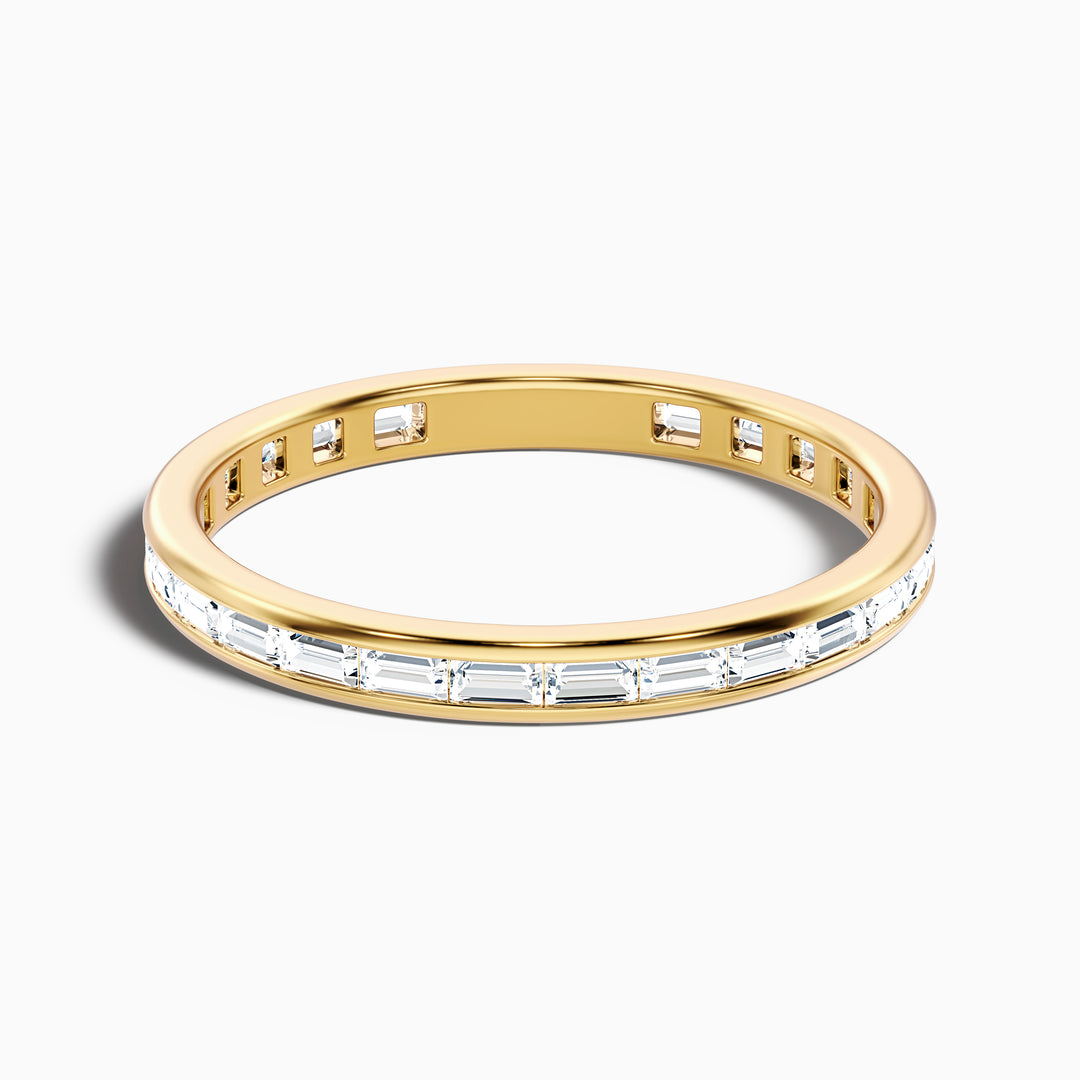 Ellora Channel Set Baguette Eternity Lab Grown Diamond Wedding Band