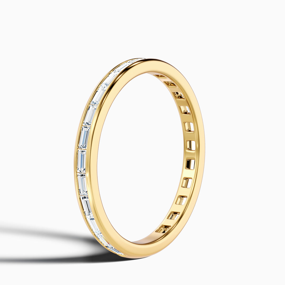 Ellora Channel Set Baguette Eternity Lab Grown Diamond Wedding Band