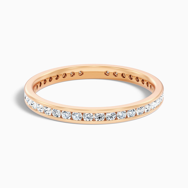 Anora Channel Set Round Cut Eternity Lab Grown Diamond Wedding Band