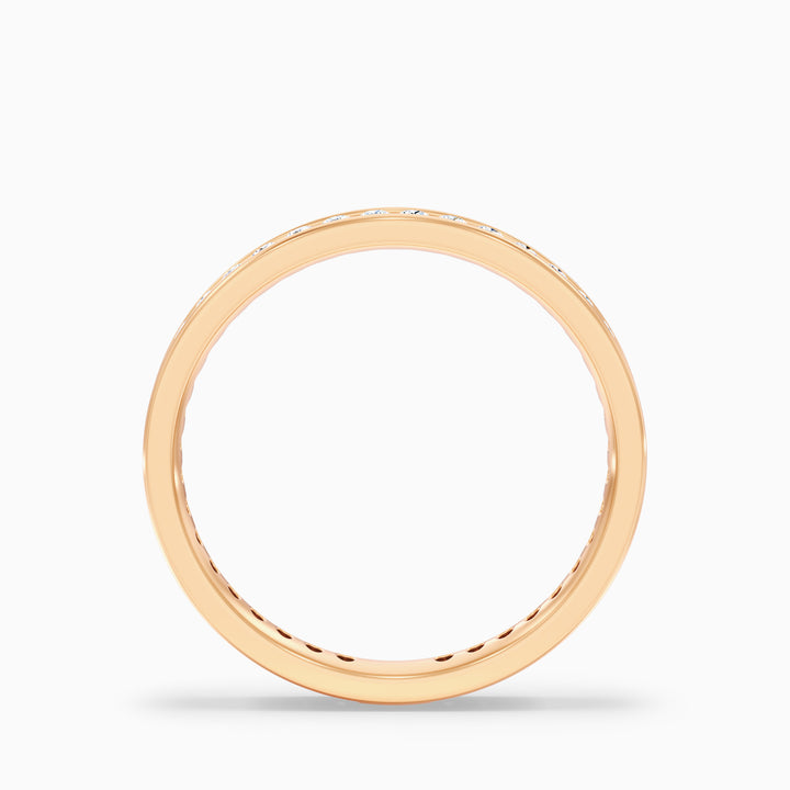 Anora Channel Set Round Cut Eternity Lab Grown Diamond Wedding Band