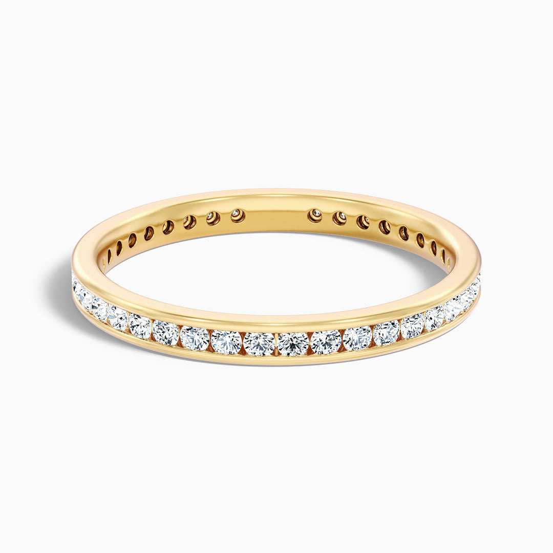 Anora Channel Set Round Cut Eternity Lab Grown Diamond Wedding Band