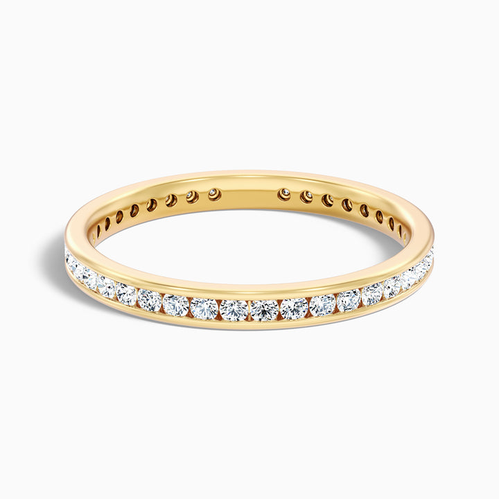 Anora Channel Set Round Cut Eternity Lab Grown Diamond Wedding Band