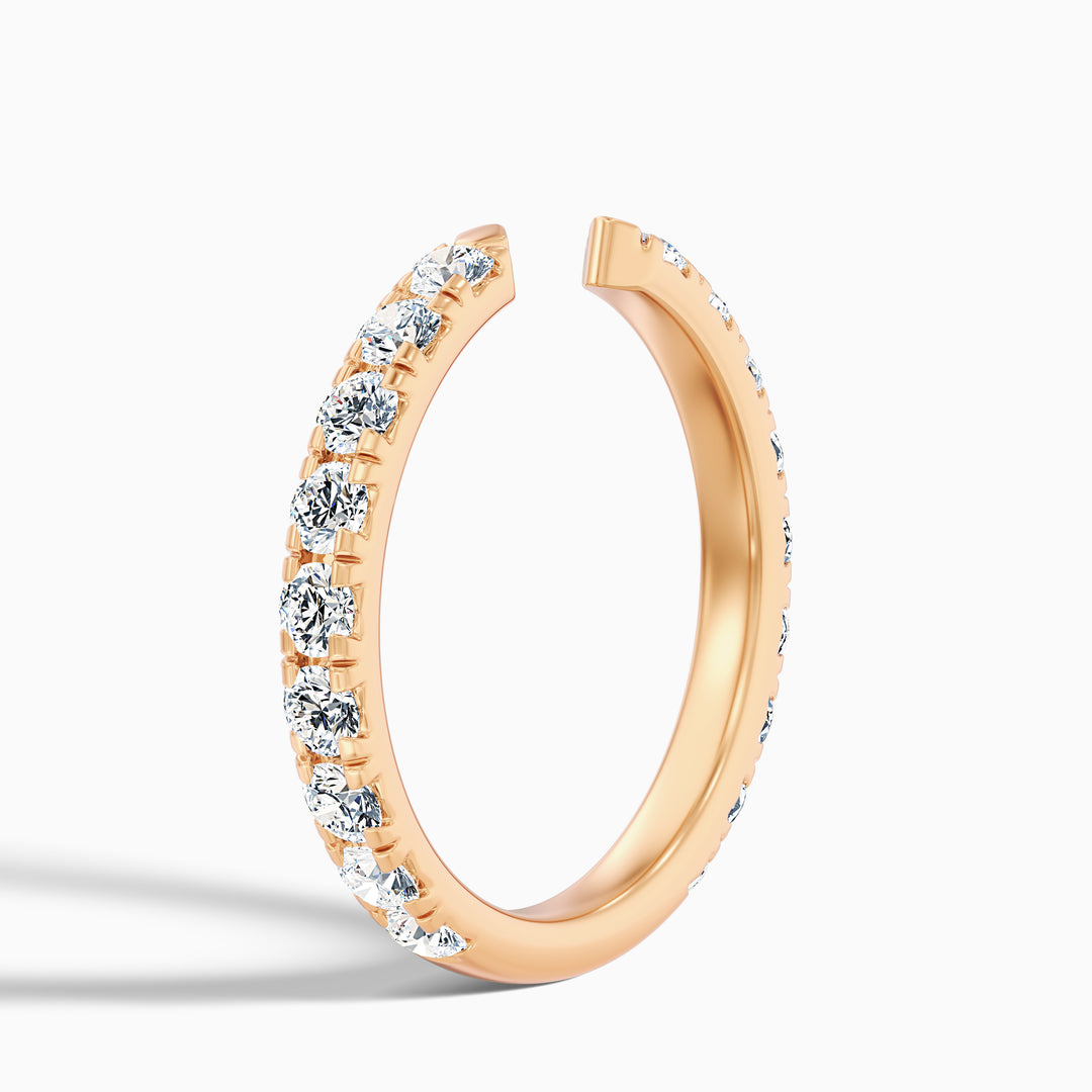 Tanith Round Cut Lab Grown Diamond Open Wedding Band