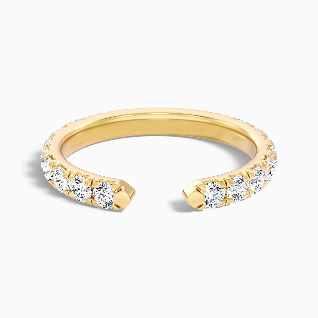 Tanith Round Cut Lab Grown Diamond Open Wedding Band