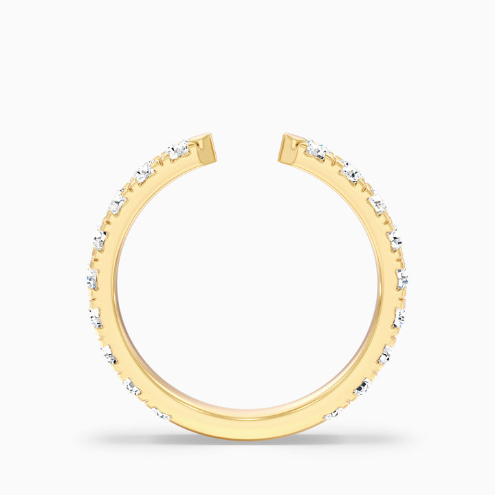 Tanith Round Cut Lab Grown Diamond Open Wedding Band