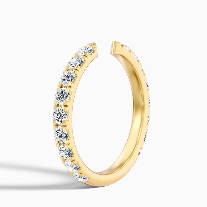 Tanith Round Cut Lab Grown Diamond Open Wedding Band
