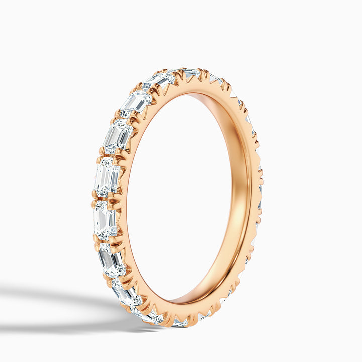 Keziah Emerald Cut Full Eternity Lab Grown Diamond Wedding Band