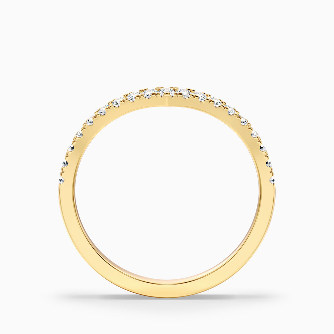 Inara Chevron V Shape Pave Half Eternity Lab Grown Diamond Wedding Band