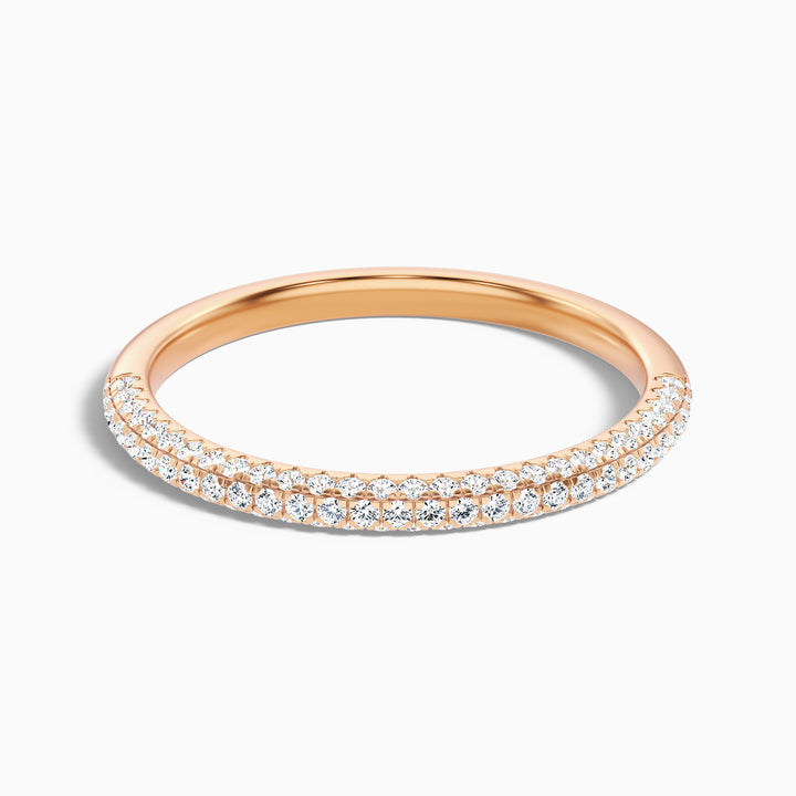 Ottilie Micro Pave Half Eternity Domed Lab Grown Diamond Wedding Band