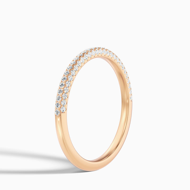 Ottilie Micro Pave Half Eternity Domed Lab Grown Diamond Wedding Band