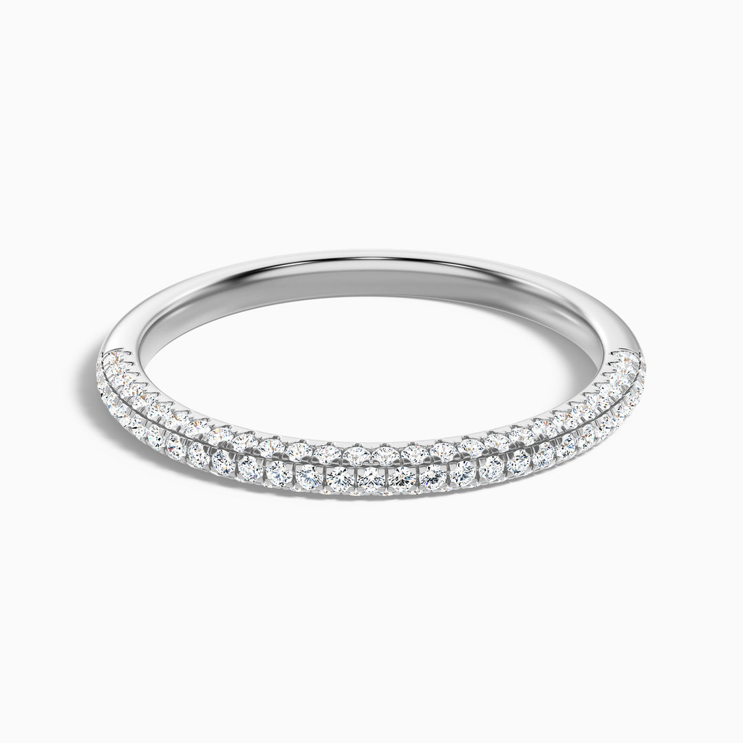 Ottilie Micro Pave Half Eternity Domed Lab Grown Diamond Wedding Band