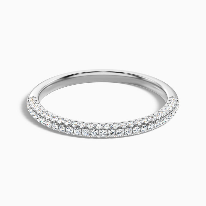 Ottilie Micro Pave Half Eternity Domed Lab Grown Diamond Wedding Band