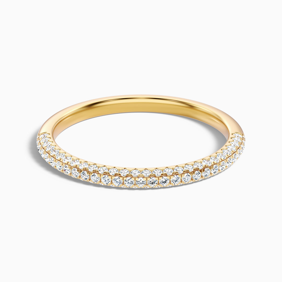Ottilie Micro Pave Half Eternity Domed Lab Grown Diamond Wedding Band