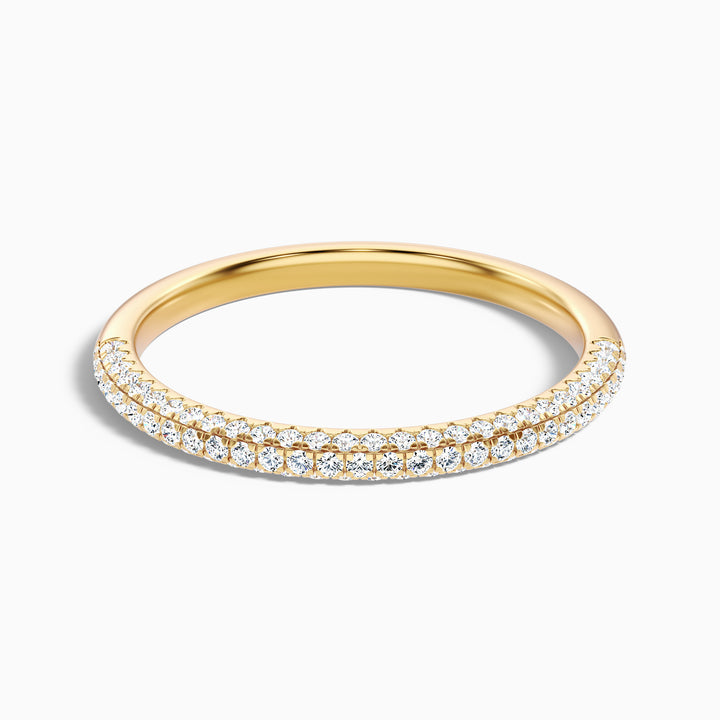 Ottilie Micro Pave Half Eternity Domed Lab Grown Diamond Wedding Band