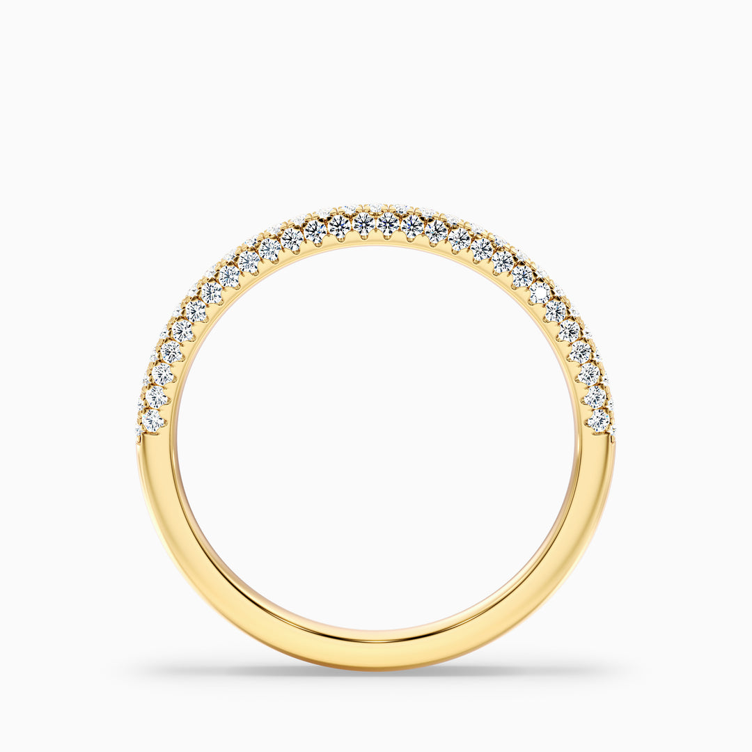 Ottilie Micro Pave Half Eternity Domed Lab Grown Diamond Wedding Band