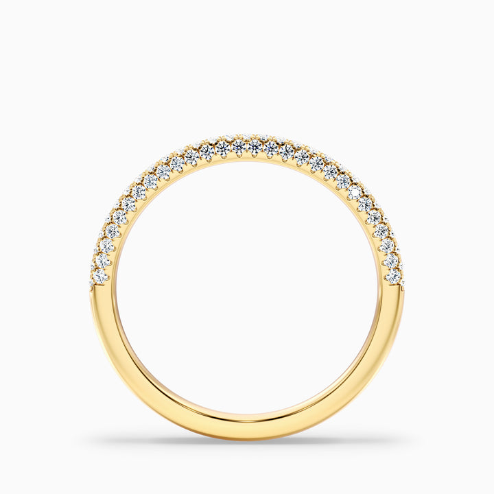Ottilie Micro Pave Half Eternity Domed Lab Grown Diamond Wedding Band