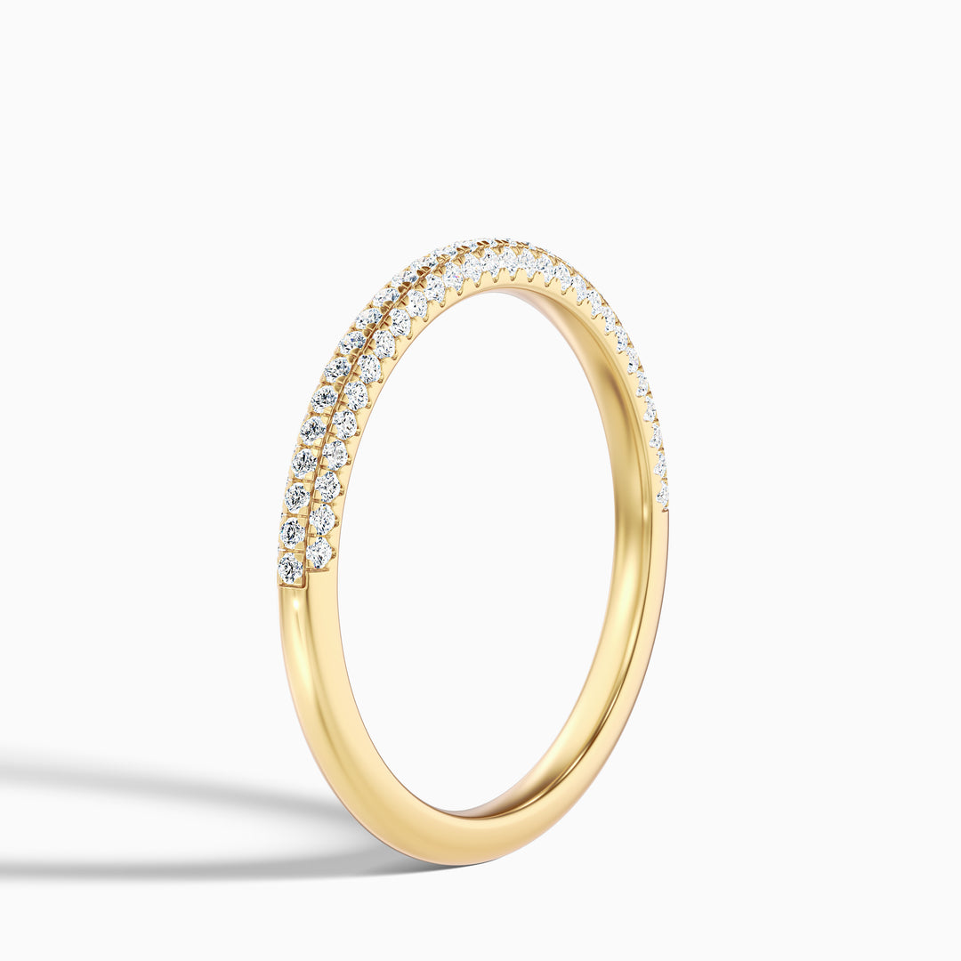 Ottilie Micro Pave Half Eternity Domed Lab Grown Diamond Wedding Band