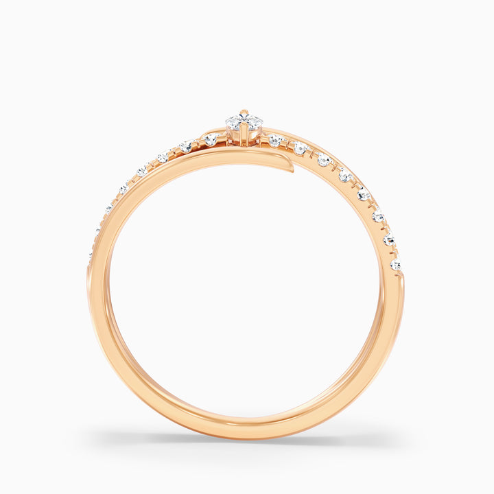 Nivara Marquise Cut Spiral Lab Grown Diamond Wedding Band