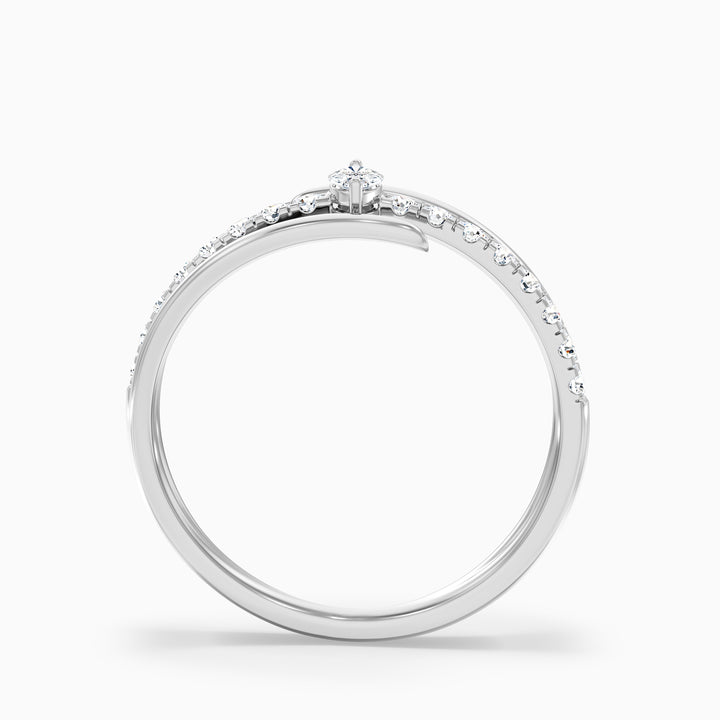 Nivara Marquise Cut Spiral Lab Grown Diamond Wedding Band