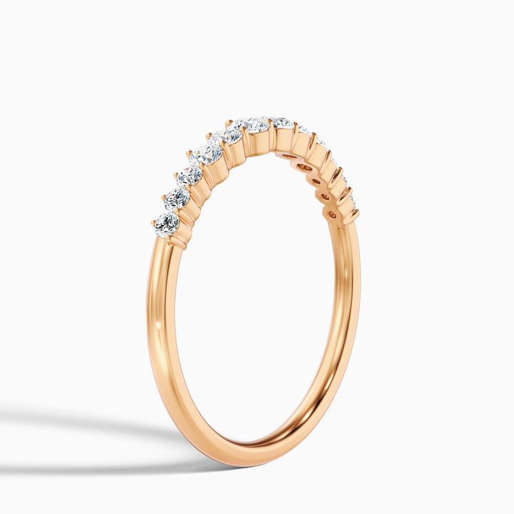 Ovidia Round Cut Half Eternity Lab Grown Diamond Stacking Wedding Band