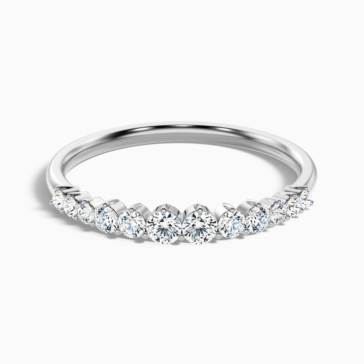 Ovidia Round Cut Half Eternity Lab Grown Diamond Stacking Wedding Band