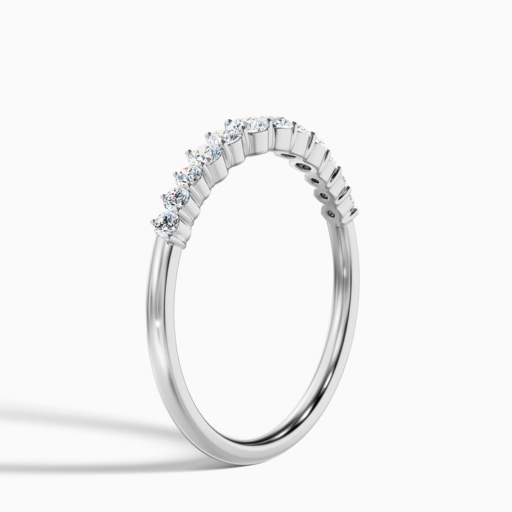 Ovidia Round Cut Half Eternity Lab Grown Diamond Stacking Wedding Band