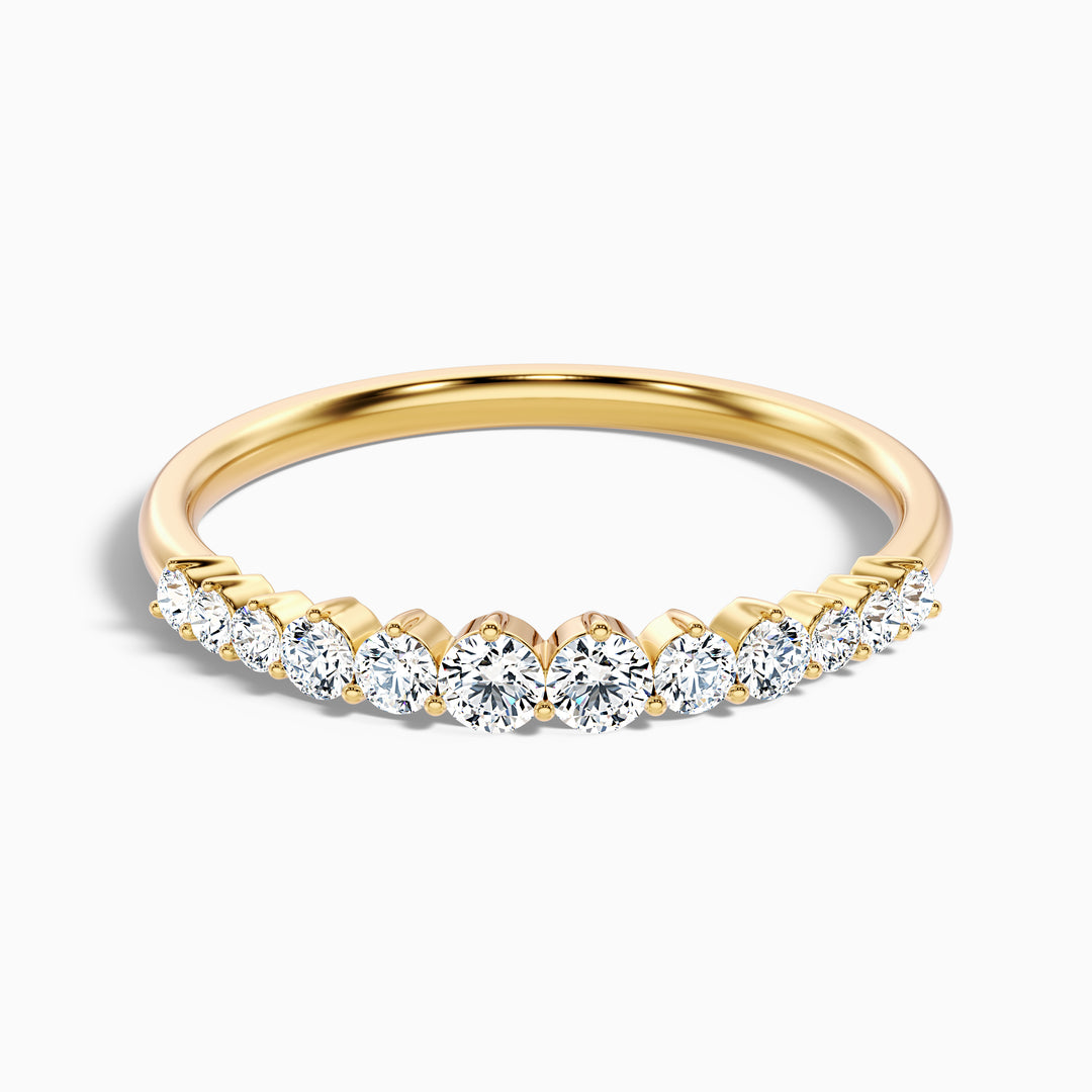 Ovidia Round Cut Half Eternity Lab Grown Diamond Stacking Wedding Band