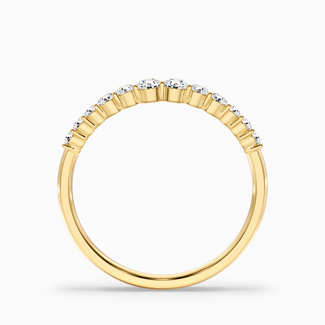 Ovidia Round Cut Half Eternity Lab Grown Diamond Stacking Wedding Band
