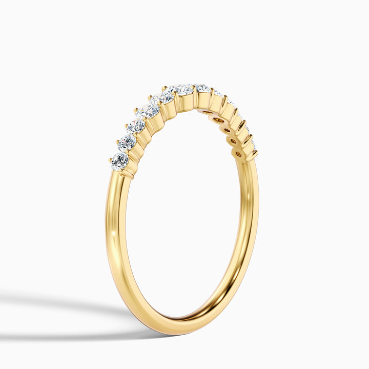 Ovidia Round Cut Half Eternity Lab Grown Diamond Stacking Wedding Band