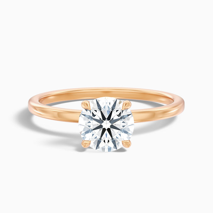 Grace 3.5 Carat Round Cut Solitaire Lab Grown Engagement Ring in Platinum - Front View