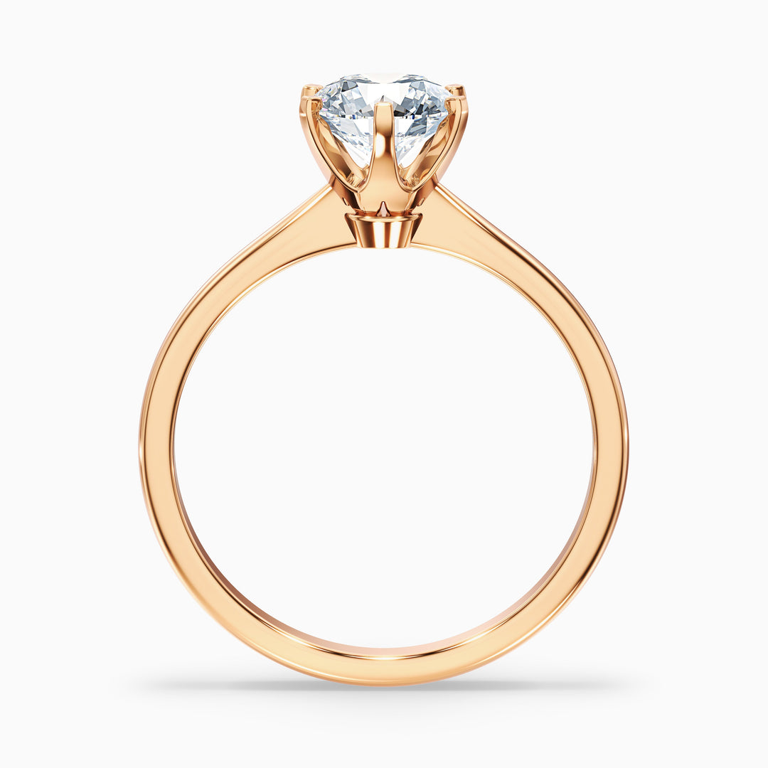 Emma 4.5 Carat Round Solitaire Lab Grown Engagement Ring in Platinum - Side View