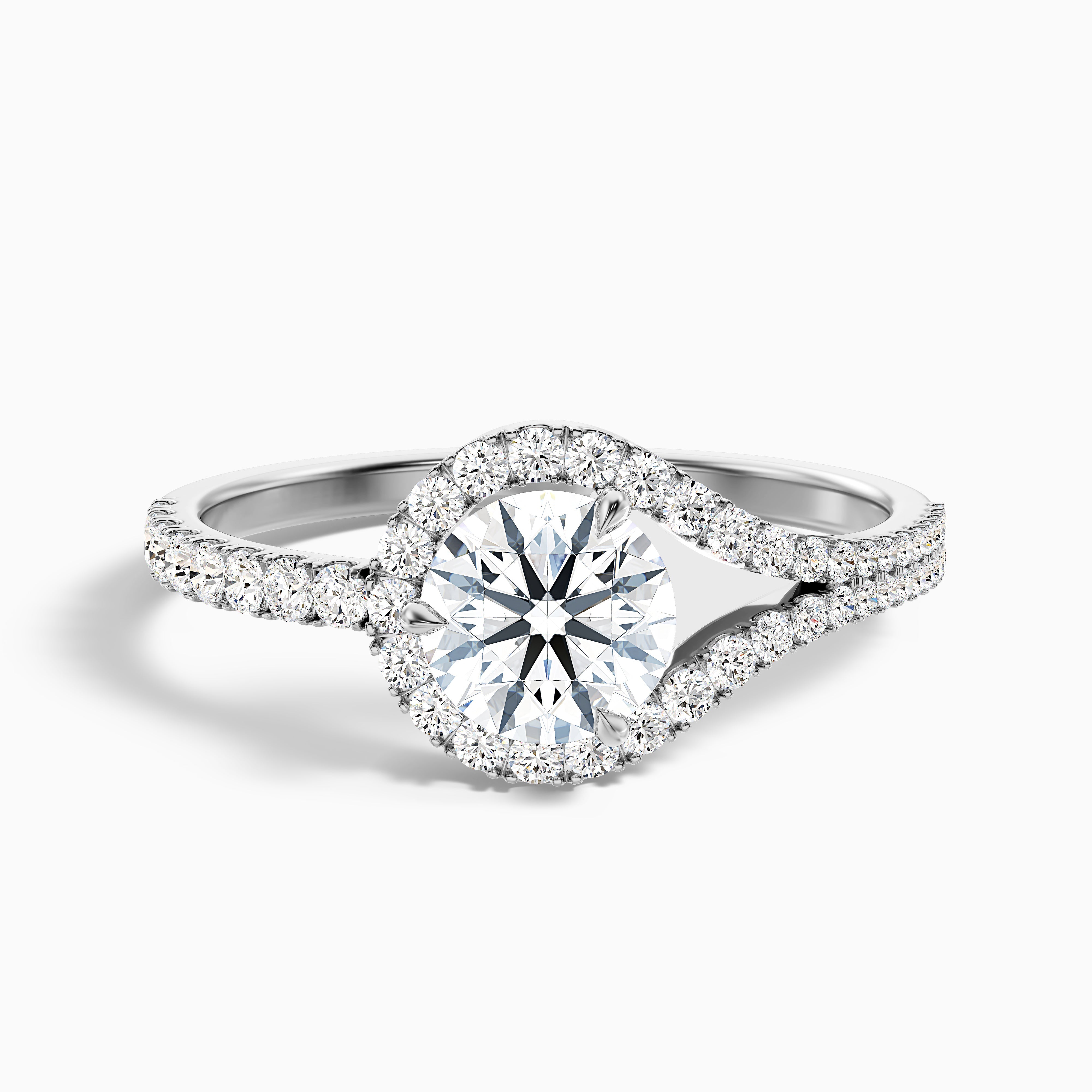 Buy Callie 4 Carat Round Engagement Ring Platinum