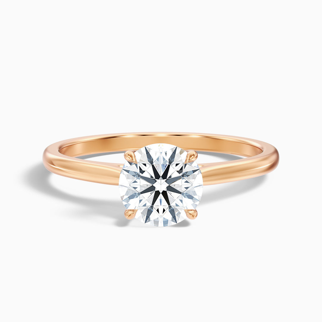 Iara 2.5 Carat Round Solitaire Moissanite Engagement Ring - Front View