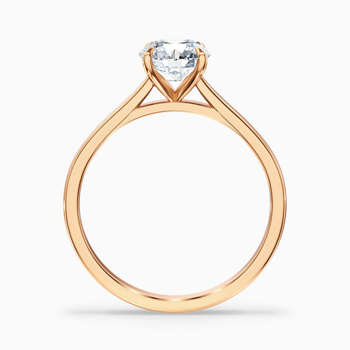 Iris 2.5 Carat Round Solitaire Lab Grown Diamond Ring in 10k Rose Gold - Side View