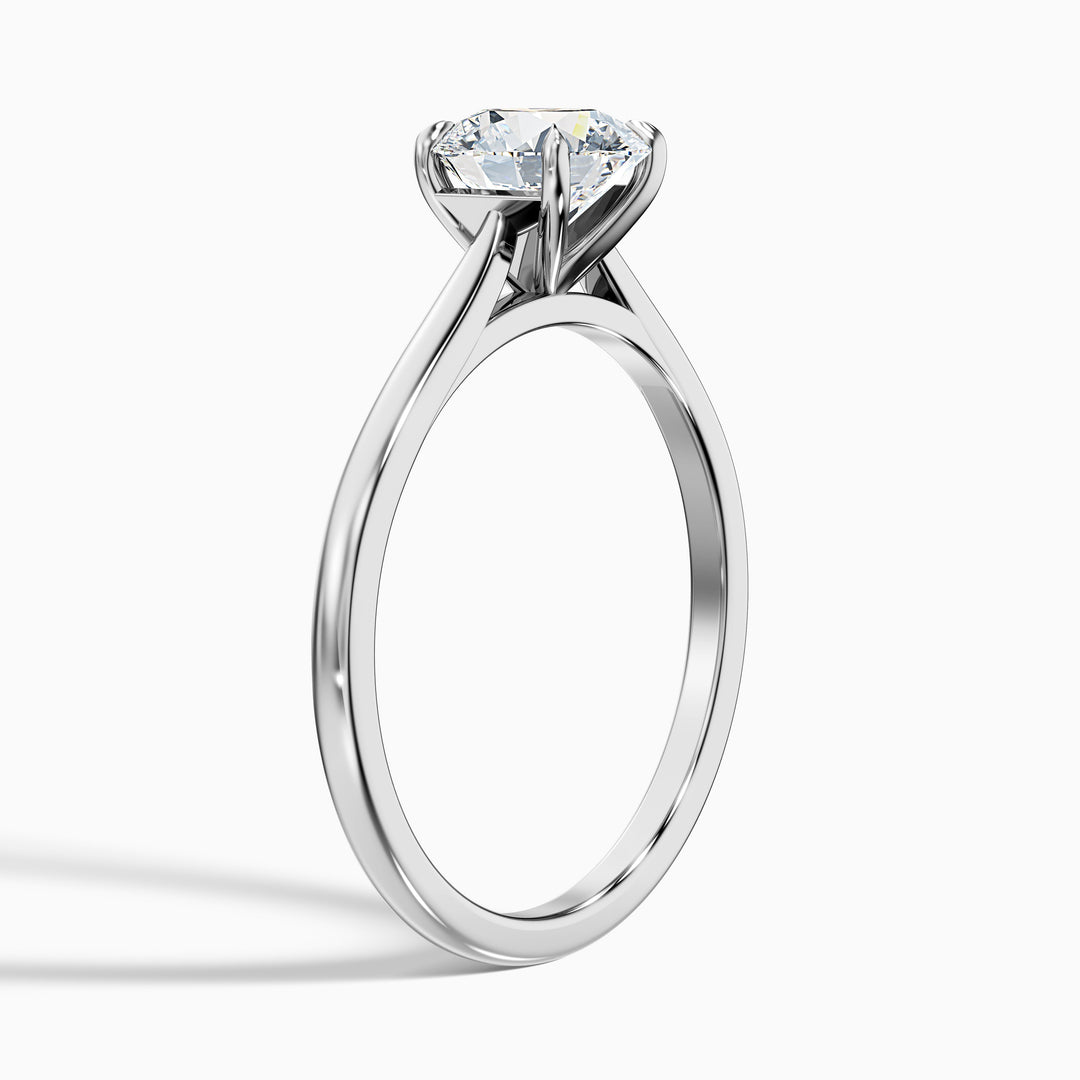 Iris 2.5 Carat Round Solitaire Lab Grown Diamond Ring in Platinum - Detail View