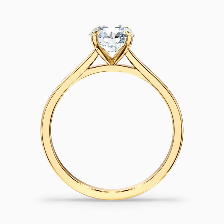 Iris 2.5 Carat Round Solitaire Lab Grown Diamond Ring in Platinum - Side View