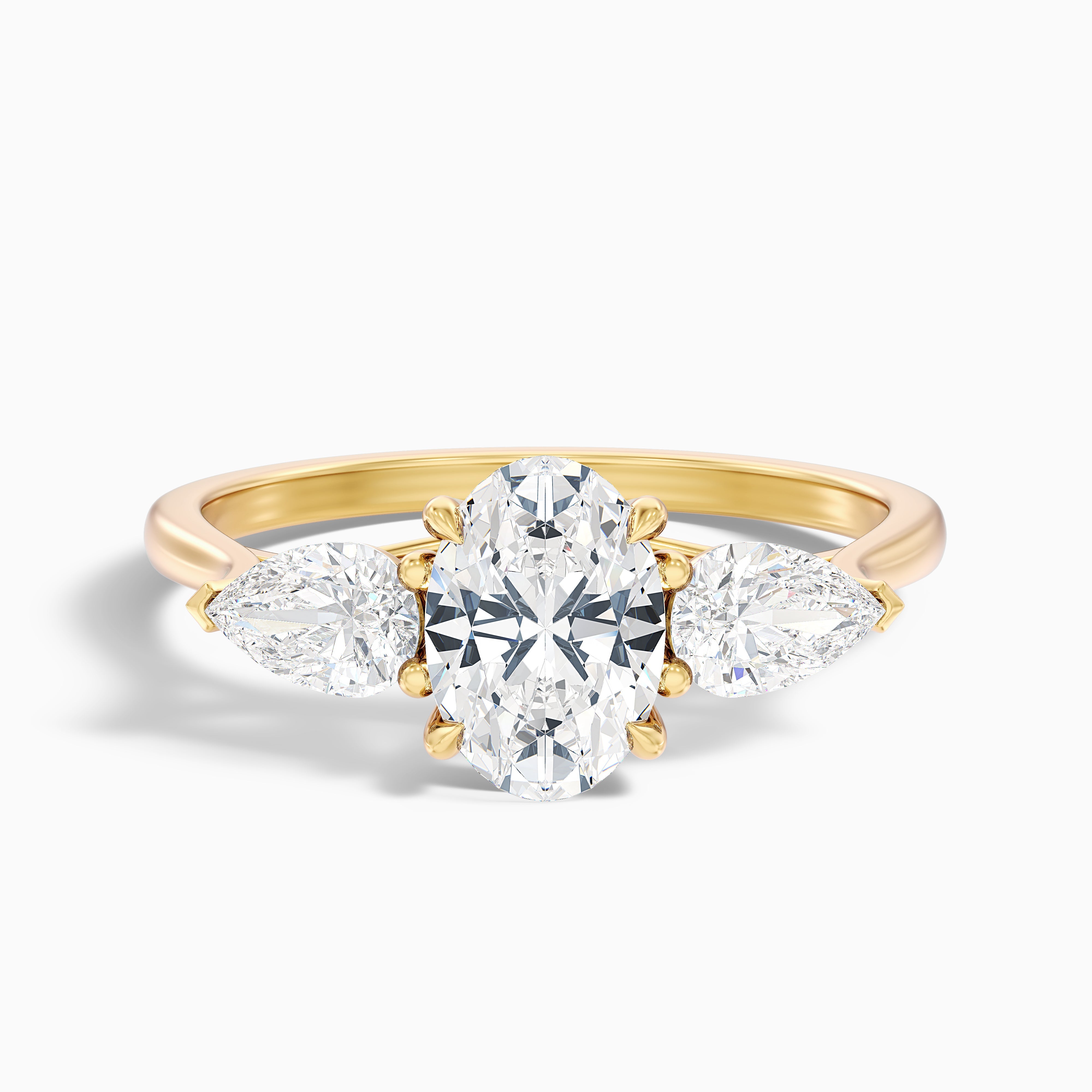 10k Yellow Gold 3 Stone Oval CZ Promise Ring Withround Accents Get Jini 2 Carat 3 Stone Oval Wedding Ring 10k Yellow Gold