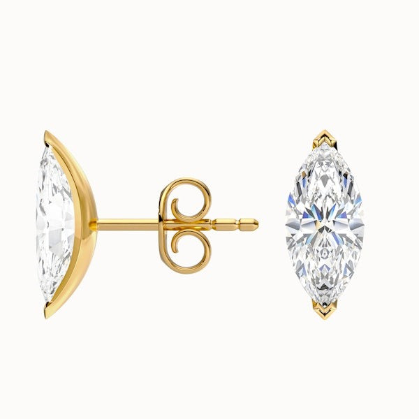 Marquise Cut Moissanite Stud Diamond Earrings