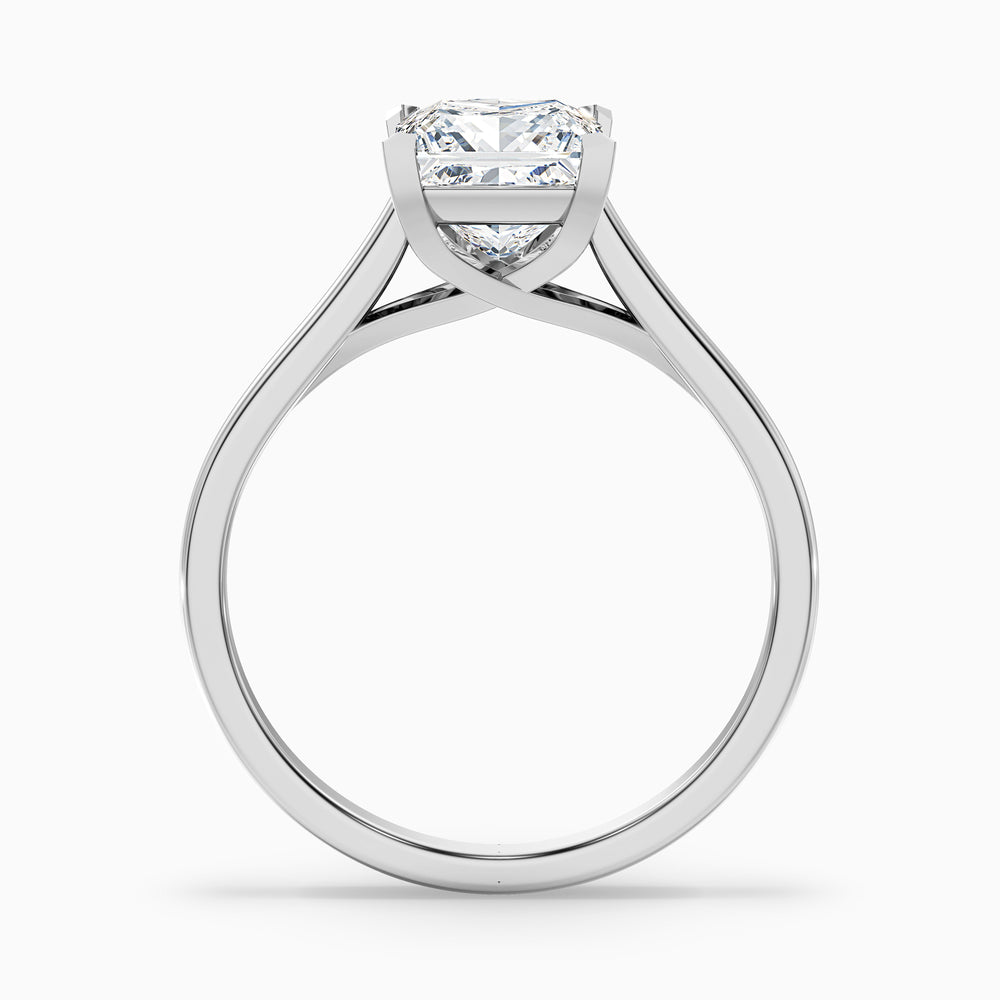 Amaya 2 Carat Princess Cut Solitaire Lab Grown Diamond Ring in 18k White Gold - Side View