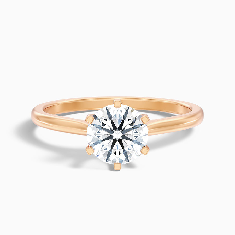 1 Carat Round Solitaire Lab Grown Diamond Ring