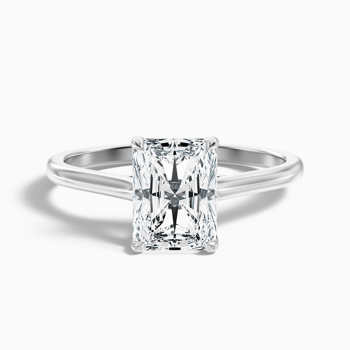 Daisy 3.5 Carat Radiant Cut Solitaire Lab Grown Diamond Ring in 10k Yellow Gold - Front View