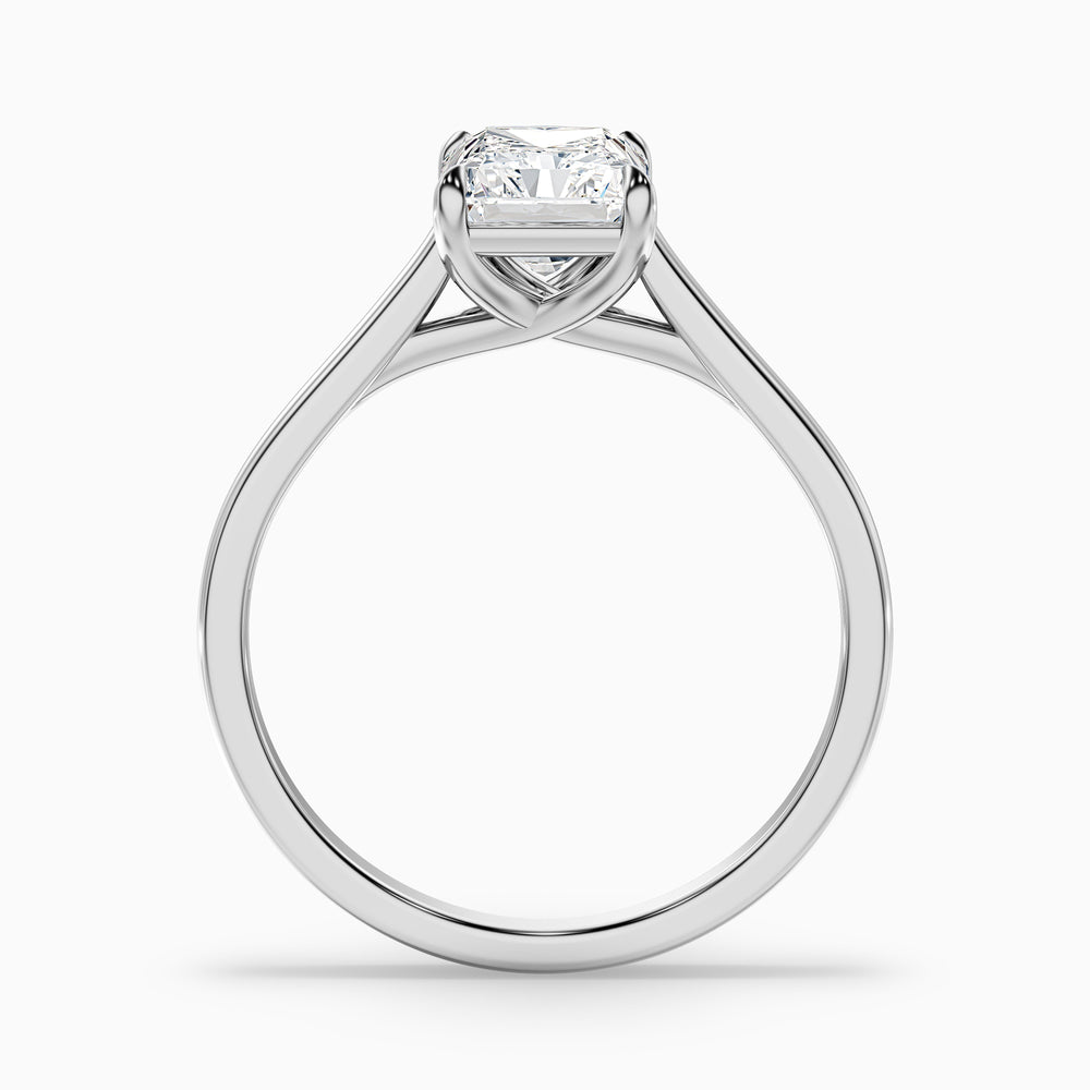 Daisy 1 Carat Radiant Cut Solitaire Lab Grown Diamond Ring in Platinum - Side View