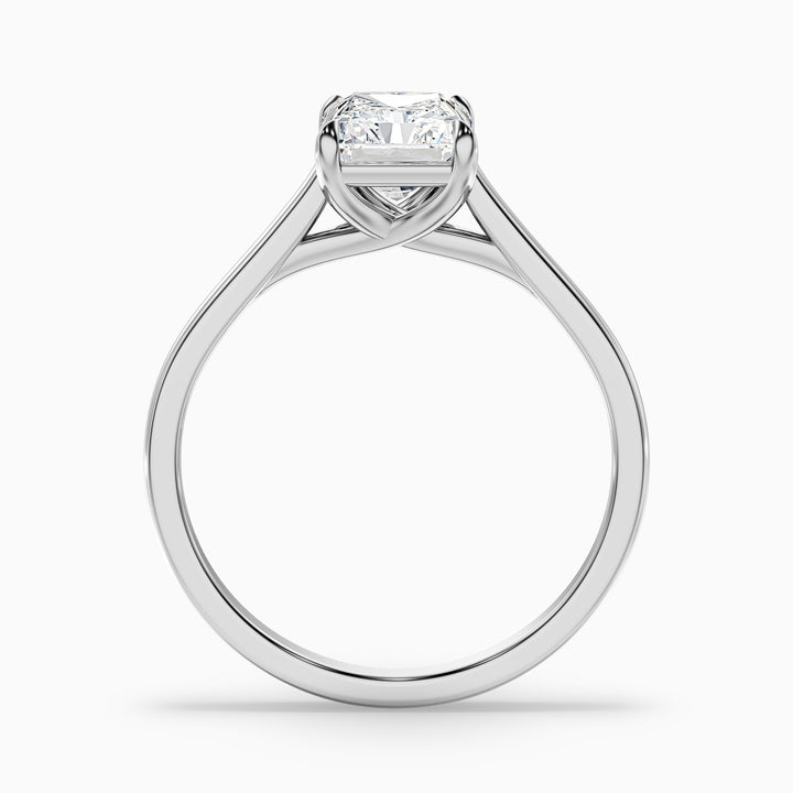 Daisy 3.5 Carat Radiant Cut Solitaire Lab Grown Diamond Ring in Platinum - Side View