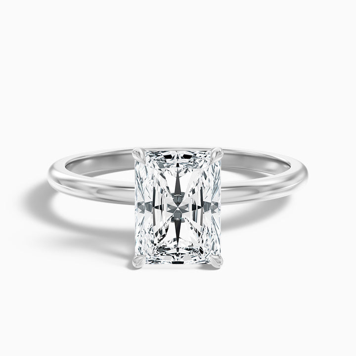 Sasha 4.5 Carat Radiant Cut Solitaire Lab Grown Diamond Ring in 925 Sterling Silver